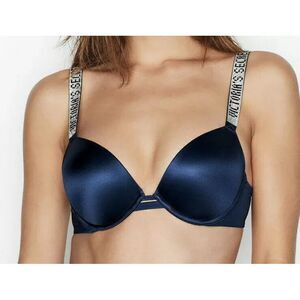 Victoria's Secret Very Sexy Smooth Push-up Bra‎ Ensign w/ Shine Straps 32DDD